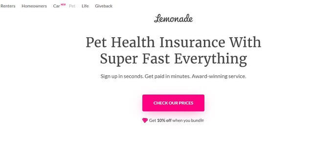 Lemonade pet insurance